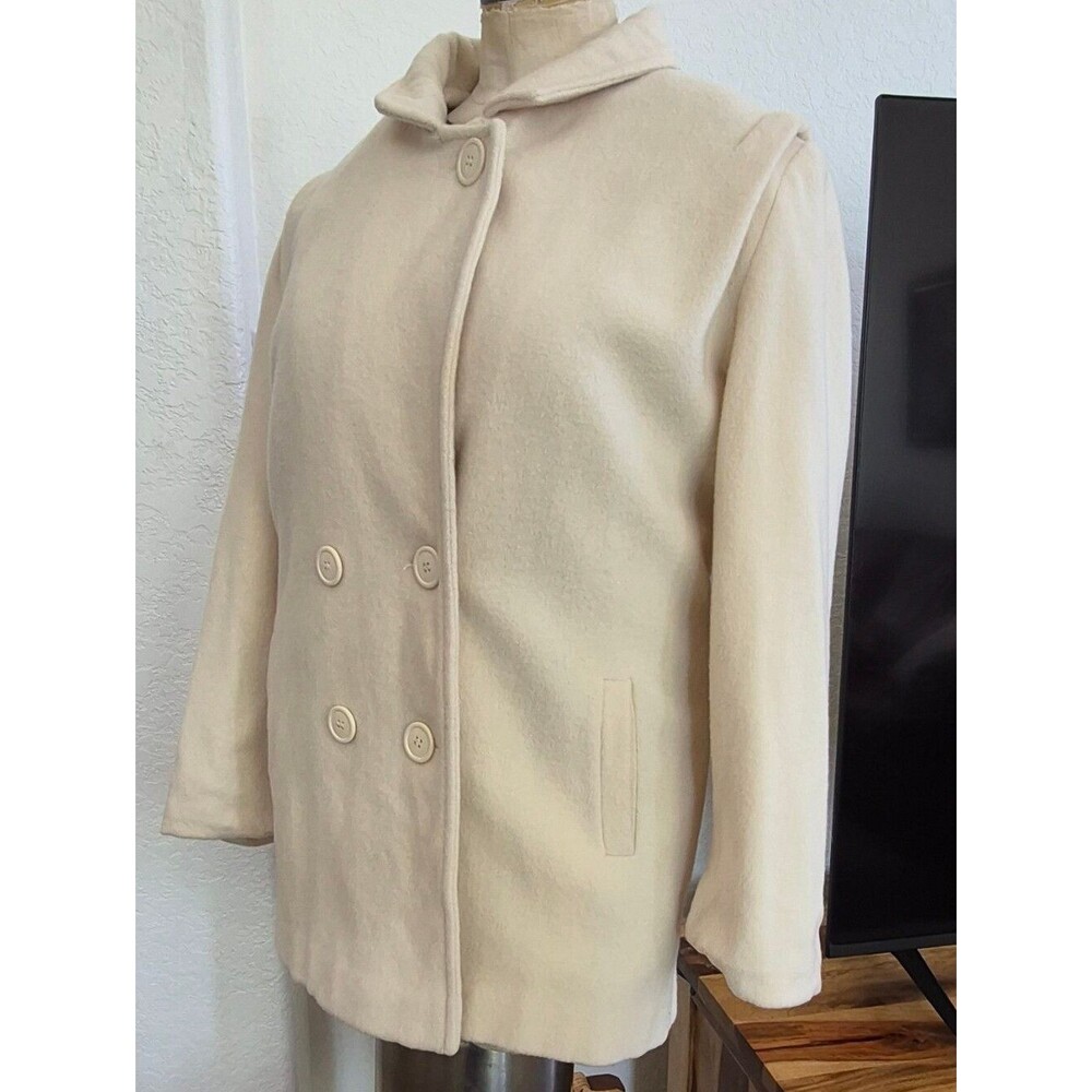 Herman Kay Vintage  Double Breasted Wool Coat Sz 14 Petite